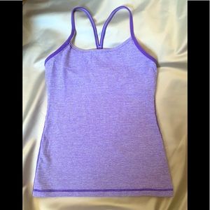 Lululemon Racerback in mauve/white